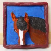 clay tile horse by Caroline