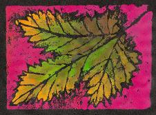 leaf mono print
