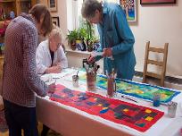 painting a silk scarf